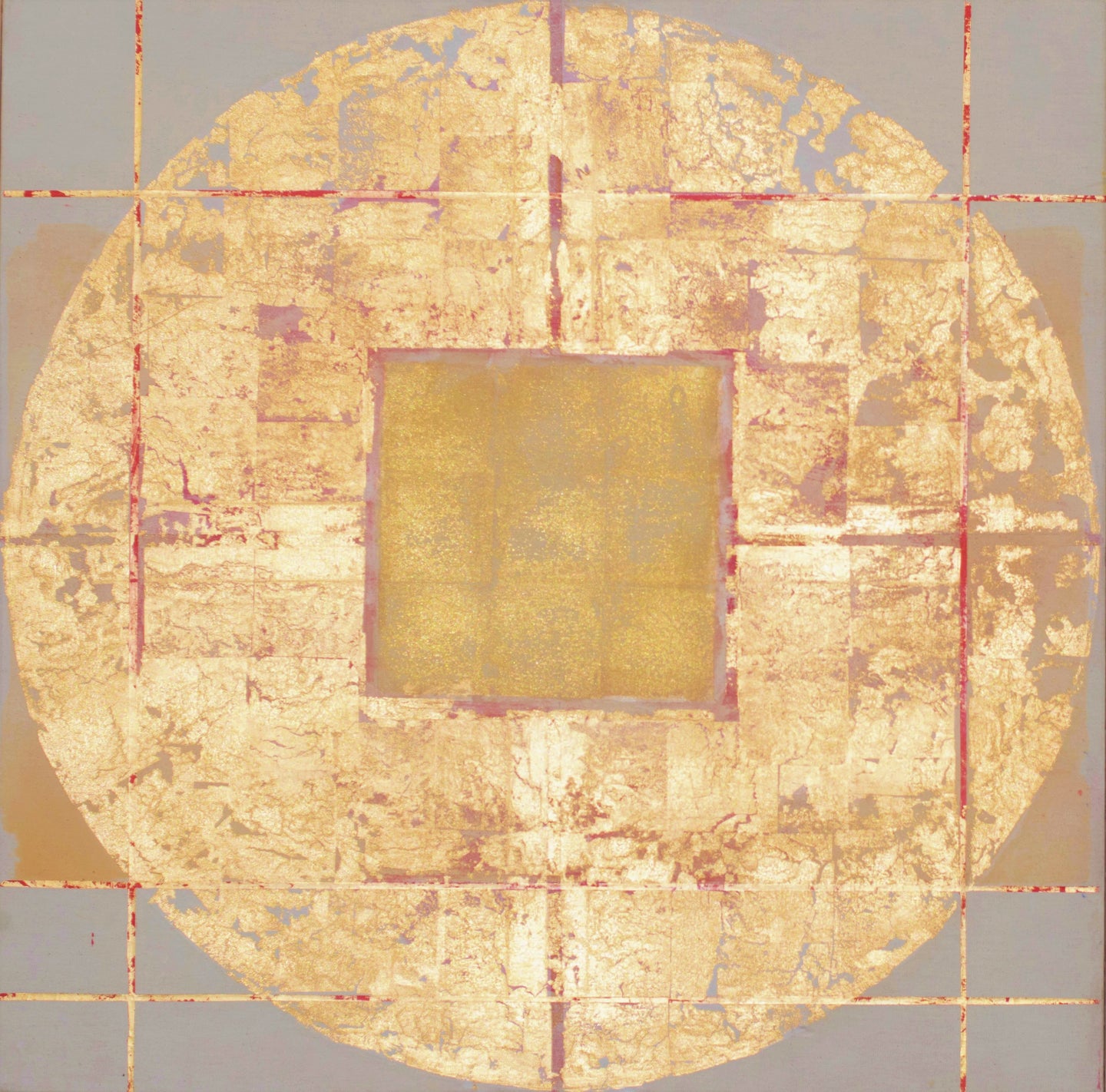 Aube rayonnante 80 cm x 80 cm